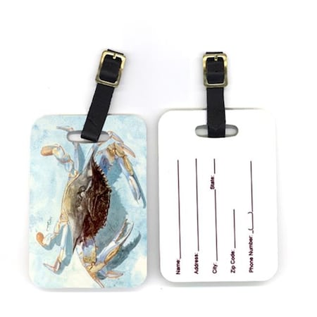 Carolines Treasures Carolines Treasures 8011BT 4 x 2.75 in. Pair of Blue Crab Luggage Tag 8011BT